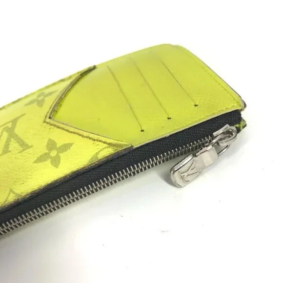 LOUIS VUITTON M30950 Taigalama Coin card-holder Wallet Fragment Case coin purse